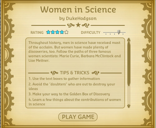 Women in Science title