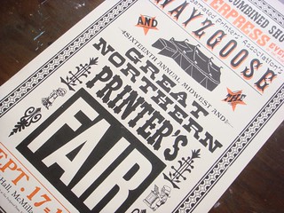 Great Northern Printer’s Fair letterpress poster