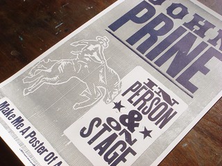 John Prine letterpress poster