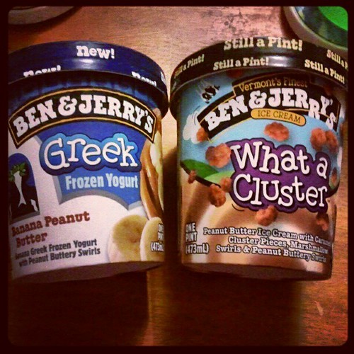 Current #benjerrys faves #peanutbutter #icecream #frozenyogurt #yumo #sodelicious