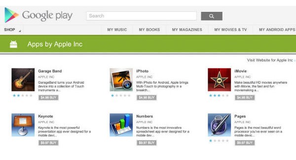 Flagowe aplikacje Apple trafiły do Google Play