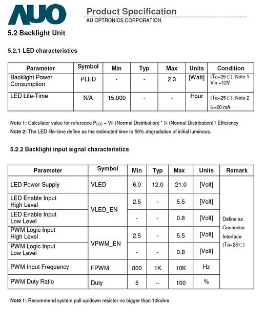 ThinkPad T430u LCD specification_4