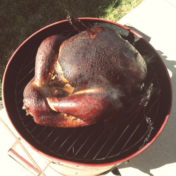 Smokin' da-bird. #thanksgiving