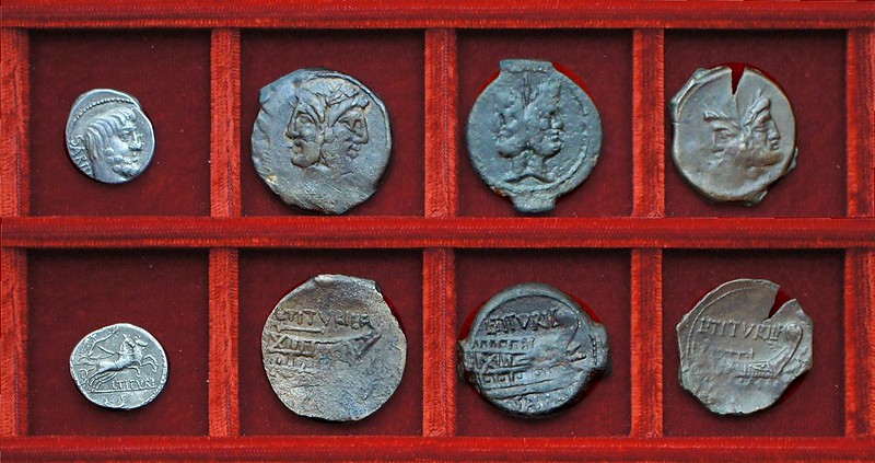 RRC 344 L.TITVRI SABIN Tituria denarius, bronzes, Ahala collection, coins of the Roman Republic