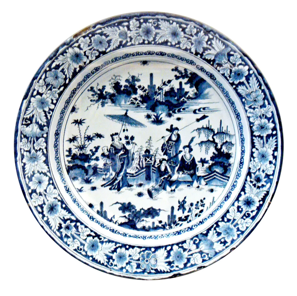 Faience with Chinese scenes. Nevers Manufactory. c. 1680