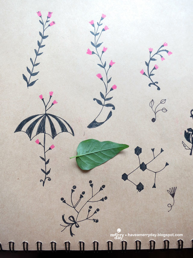 leaves-flower-sketches