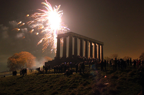 Calton Hill Fireworks, Edinburgh, November 5th by sjwmobile