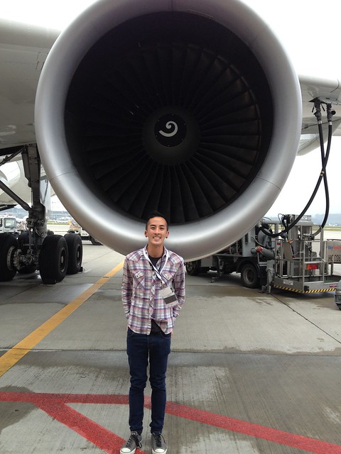 Standing in Front of a Swiss Airlines A340