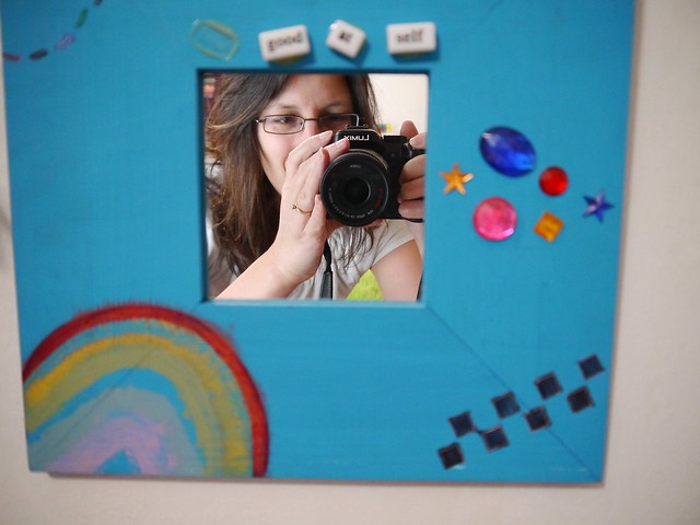 me in a mirror my daughter made! Hello!
