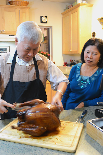 Carving the turkey
