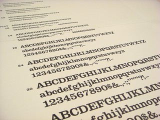 Monotype Craw Clarendon type specimen broadsheet