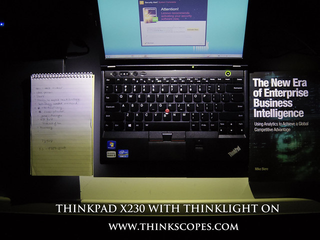ThinkPad X230 with Thinklight On