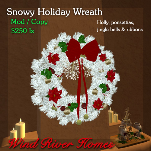 Wind River Holiday Wreath 2012 by Teal Freenote