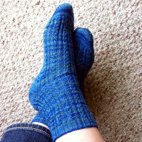 #norepeatdec Day 1: Conwy socks in Jknits yarn, knit for me by my friend Cathy
