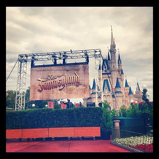 Waiting for New Fantasyland  ribbon cutting ceremony @ about 9AM
