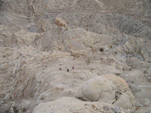 Climbing up out of the left side of the wash towards Truckhaven Rocks, Anza Borrego Desert State Park, California
