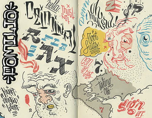 andres_guzman_steakmob_moleskine_doodle_sketch_drawing_ink_characters_typography_lettering
