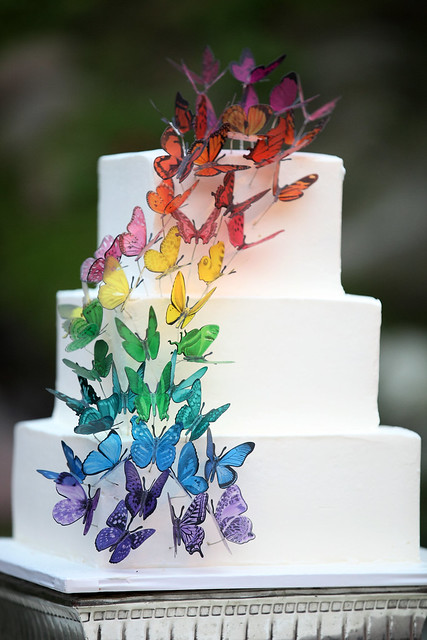 Rainbow Butterfly Wedding Cakes