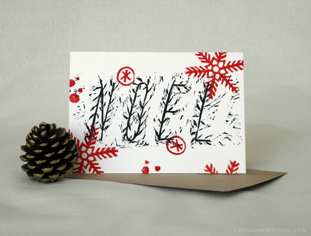 Christmas card: Noel
