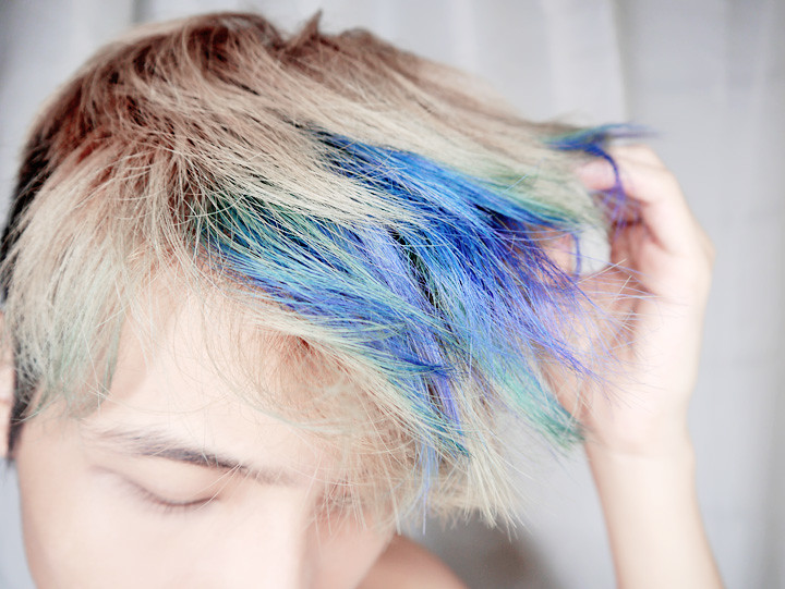 blue purple highlights hair on typicalben