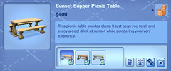 Sunset Supper Picnic Table