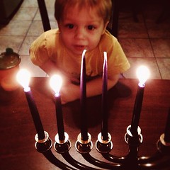 From behind the Menorah... #hanukkah #day2