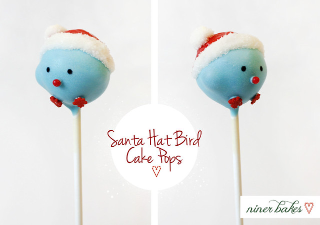 Santa Hat Birdie Cake Pops: Tutorial