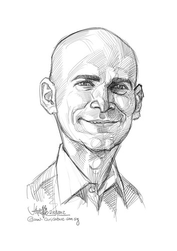 digital caricature of Ronen Samuel for Hewlett Packard (revised) - 2