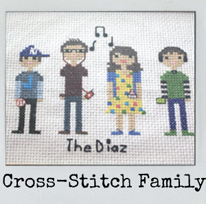 Cross Stitch Family Portrait