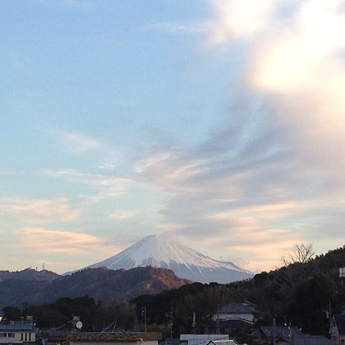 雨上がり、富士山も凛としております。