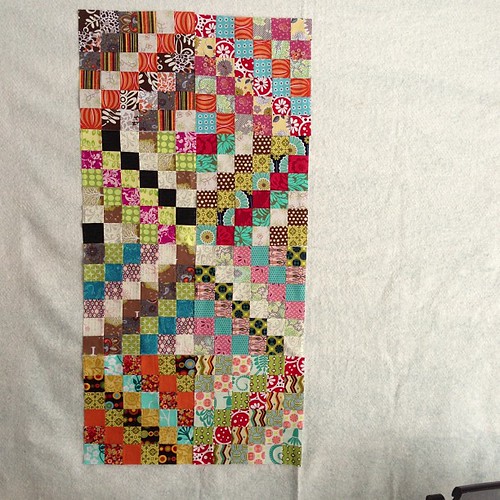 The start of A Beautiful Ugly Quilt ;) #scrappytripalong