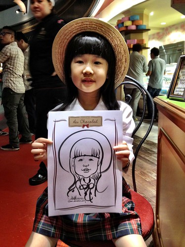 caricature live sketching for Au Chocolat Opening - 20