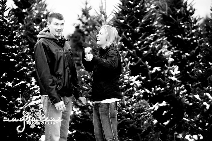 Wisconsin Winter Engagement Portrait
