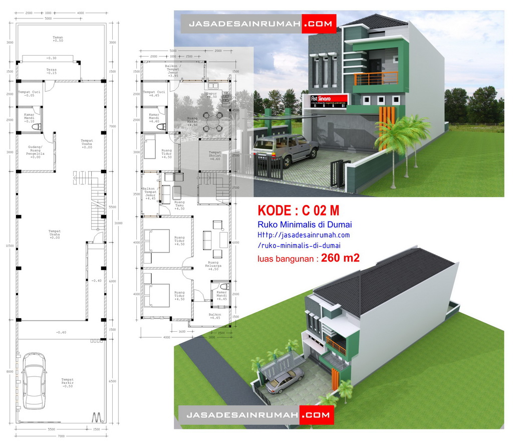 Desain Rumah Dengan Toko Jasa Desain Rumah