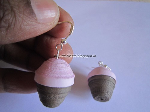 Handmade Jewelry - Paper Cup Cake Earrings (1) by fah2305