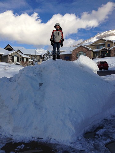 Snow pile Seven feet deep! by clingmann
