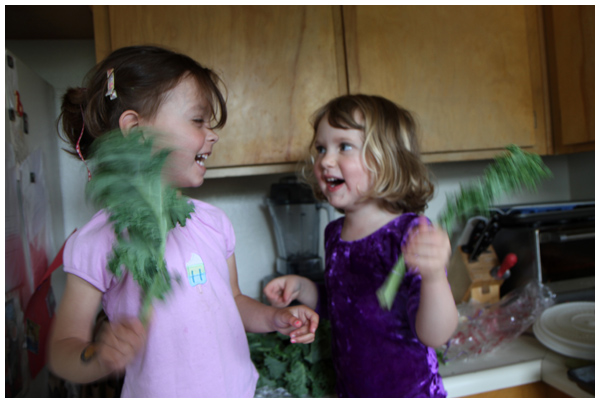 Friends making kale chips (April 2012)