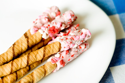 candy dipped cookie sticks - valentines day