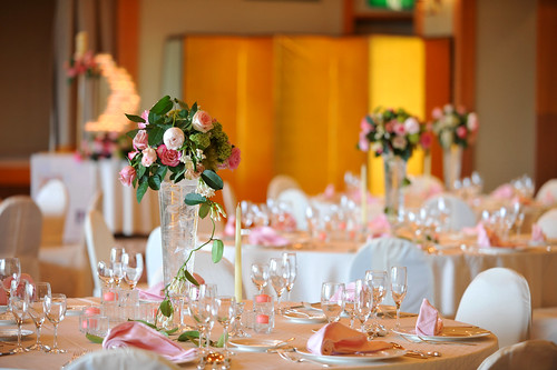 The Westin Miyako, Kyoto—Wedding table setting - rose