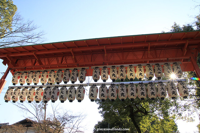 yasaka shrine sun shine