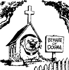Beware of Dogma - B&W by seriouscher
