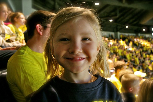 Happiest girl alive - Michigan vs. Nebraska, Jan. 2013