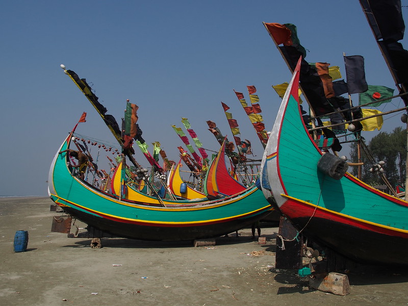 Fisherman's Boats at Beach of Teknaf
