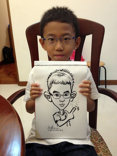 caricature live sketching for birthday party 14072012 - 5