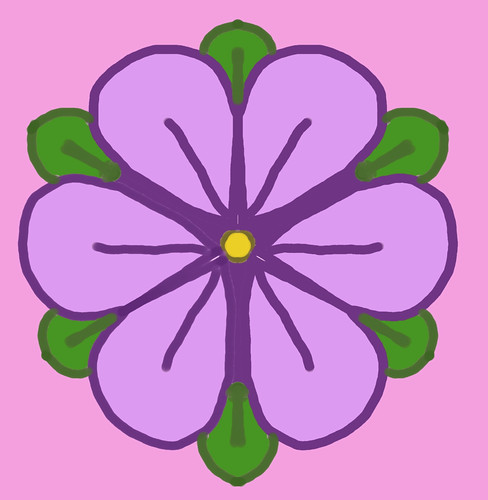 Simple Purple Flower (Kaleidoscope) by randubnick