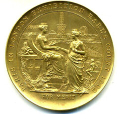 London exhibition medal obverse