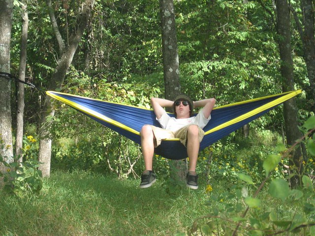 Hammock camping is only appropriate on some sites based on tree diameter and width apart