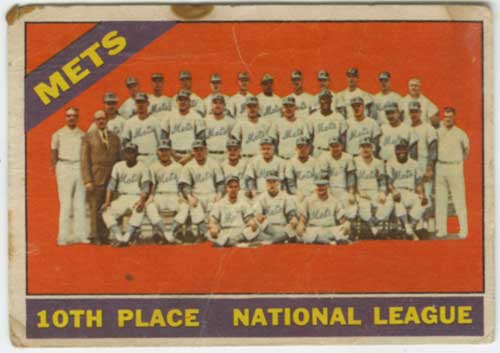 1966 Topps Venezuelan New York Mets Team Card