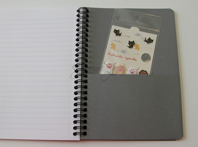 Clairefontaine Basics Wirebound Notebook + Pockets - Medium, Black