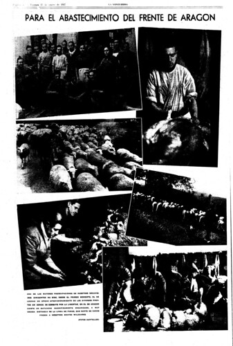 La Vanguardia 15 de enero de 1937  para el abastecimiento en Aragón foto Agustí Centelles Ossó by Octavi Centelles